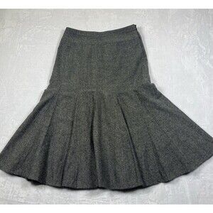 Darjoni Women's Wool Blend Skirt Lined Gray/Black Size 6